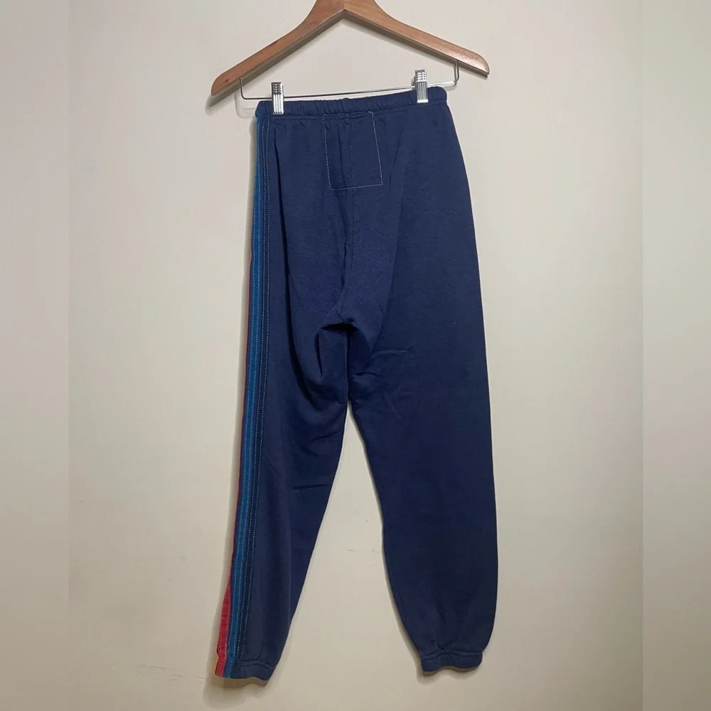 Aviator Nation Stripe Sweatpants in Navy - Picture 9 of 9